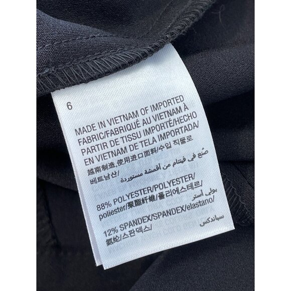 INC International Concepts Pants Size 6 Flared Hem Flat Front Black Career Work - Picture 4 of 6